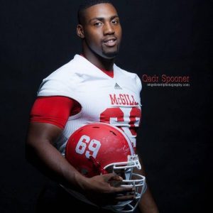 Qadr Spooner of McGill is a power blocker that moves people out the way 