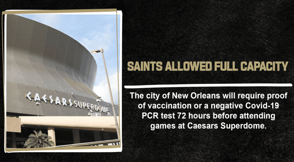 Saints vaccination policy