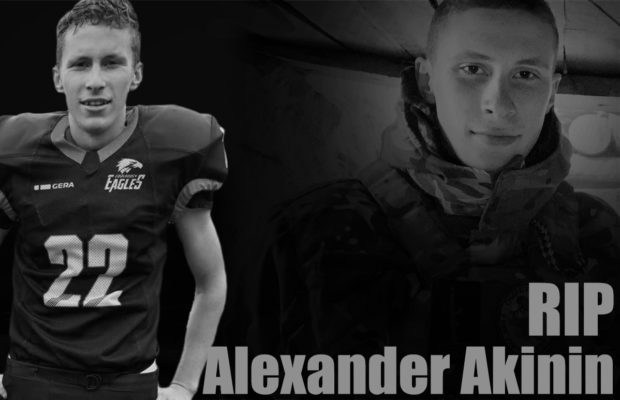 According to American Football International, Alexander Akinin a standout football player overseas for the Zdolbuniv Eagles as well as a solider for the Ukranian Army was killed fighting to protect his country. 