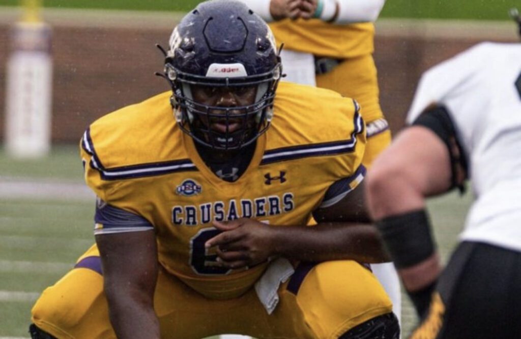 University of Mary Hardin-Baylor offensive lineman Jeffery Sims Jr. recently sat down with Justin Berendzen