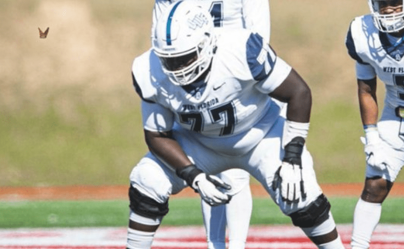 Juac Angoi is a huge mauler and the West Florida offensive line. He recently sat down with NFL Draft Diamonds writer Jimmy Williams.