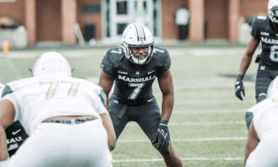 Abraham Beauplan is a star LB in Marshall's defense. He's a really good run defender with great instincts and range. Hula Bowl scout, Bryan Ault breaks down Beauplan as an NFL Draft Prospect in this article.