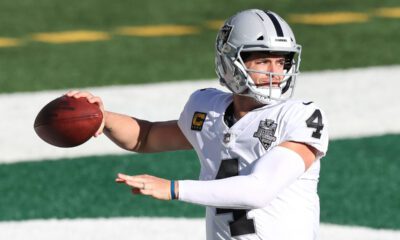 Where will Derek Carr play next year? Vegas odds think the Colts and Jets are the early favorites